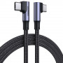 UGREEN US335 70696 angled USB-C to USB-C cable, 100 W, 1 m, black