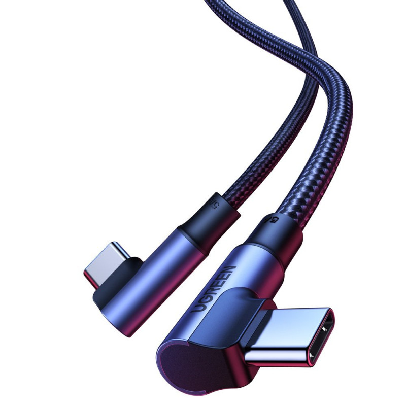 UGREEN US335 70696 angled USB-C to USB-C cable, 100 W, 1 m, black
