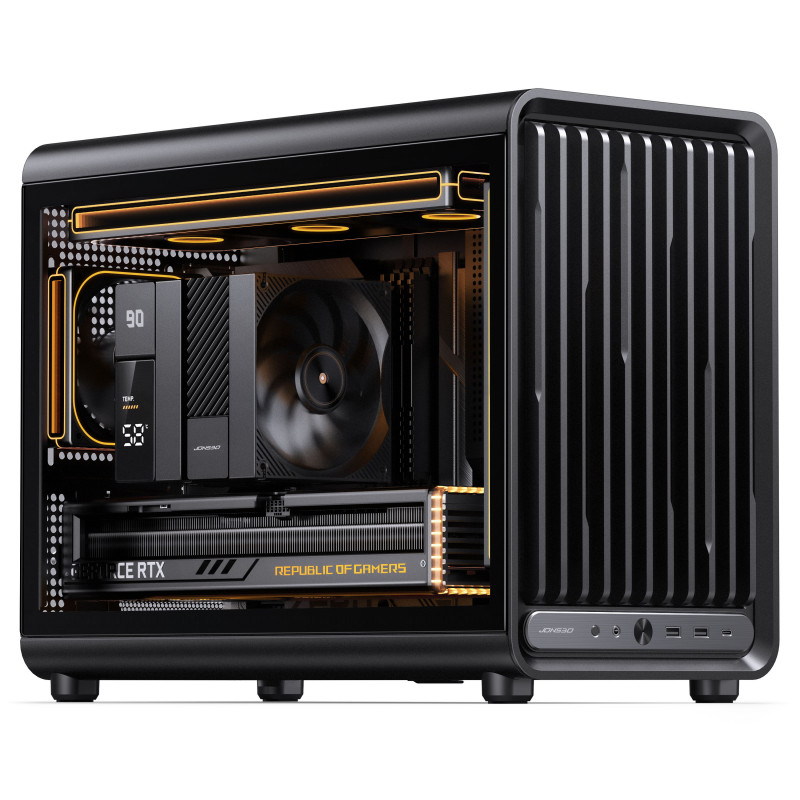 Jonsbo D33 STD PC case, mini case, mATX, tempered glass, black (D33 STD BLACK)