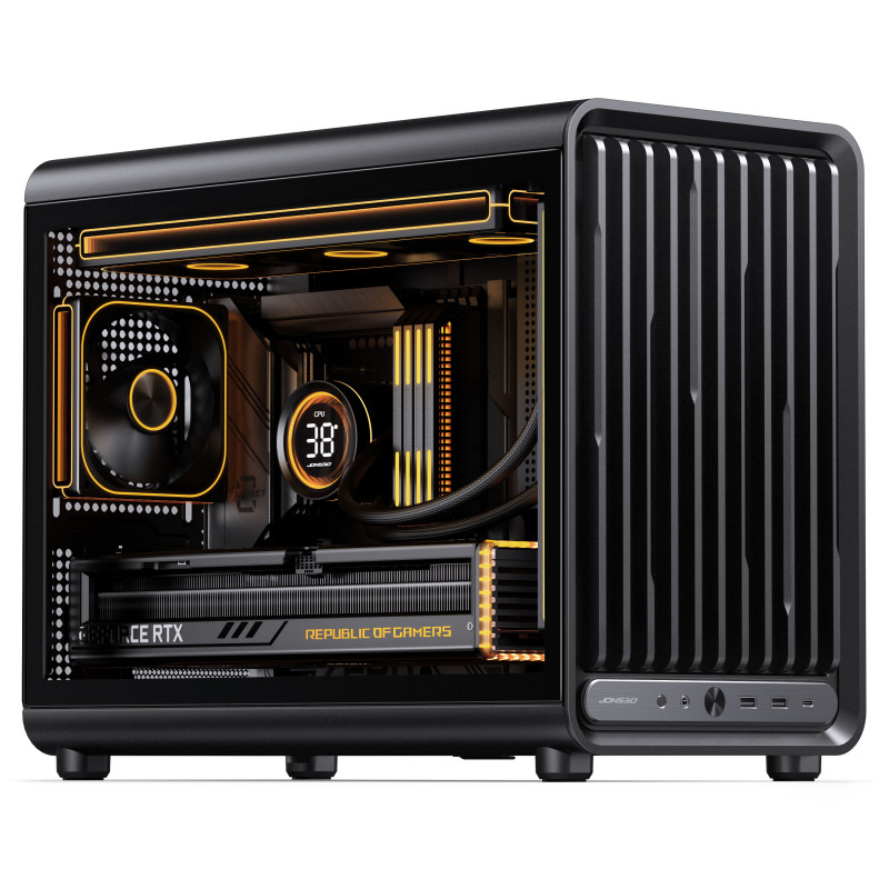 Jonsbo D33 STD PC case, mini case, mATX, tempered glass, black (D33 STD BLACK)