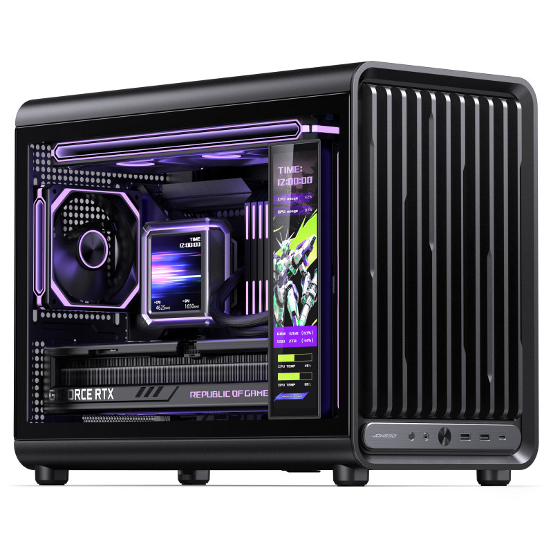 Jonsbo D33 STD PC case, mini case, mATX, tempered glass, black (D33 STD BLACK)