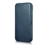iCarer CE Oil Wax Premium Leather Folio Case for iPhone 14 Plus, magnetic flip, MagSafe, blue (AKI14220707-BU)