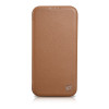 iCarer CE Premium Leather Folio Case for iPhone 14 Plus, magnetic flip, MagSafe, brown (WMI14220715-BN)