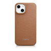 iCarer CE Premium Leather Folio Case for iPhone 14 Plus, magnetic flip, MagSafe, brown (WMI14220715-BN)
