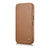 iCarer CE Premium Leather Folio Case for iPhone 14 Plus, magnetic flip, MagSafe, brown (WMI14220715-BN)