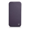 iCarer CE Premium Leather Folio Case for iPhone 14 Plus, magnetic flip, MagSafe, dark purple (WMI14220715-DP)