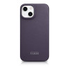 iCarer CE Premium Leather Folio Case for iPhone 14 Plus, magnetic flip, MagSafe, dark purple (WMI14220715-DP)