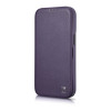 iCarer CE Premium Leather Folio Case for iPhone 14 Plus, magnetic flip, MagSafe, dark purple (WMI14220715-DP)