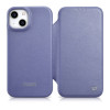 iCarer CE Premium Leather Folio Case for Apple iPhone 14 Plus / 15 Plus, MagSafe, light purple (ICR413)