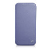 iCarer CE Premium Leather Folio Case for Apple iPhone 14 Plus / 15 Plus, MagSafe, light purple (ICR413)