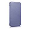 iCarer CE Premium Leather Folio Case for Apple iPhone 14 Plus / 15 Plus, MagSafe, light purple (ICR413)