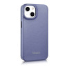 iCarer CE Premium Leather Folio Case for Apple iPhone 14 Plus / 15 Plus, MagSafe, light purple (ICR413)