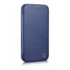 iCarer CE Premium Leather Folio Case for iPhone 14 Plus, magnetic flip, MagSafe, blue (WMI14220715-BU)