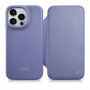 iCarer CE Premium Leather Folio Case for Apple iPhone 14 Pro Max, MagSafe, light purple (ICR419)