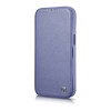 iCarer CE Premium Leather Folio Case for Apple iPhone 14 Pro Max, MagSafe, light purple (ICR419)