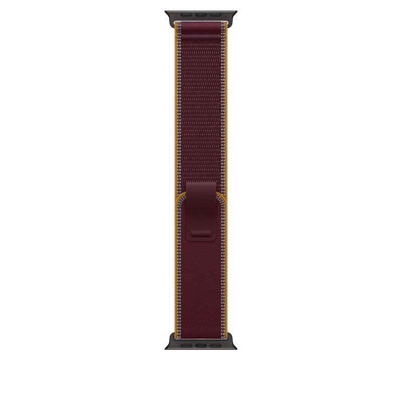 Apple Trail Loop smartwatch band 49 mm, Burgundy, M/L, black titanium finish, MKA94ZM/A