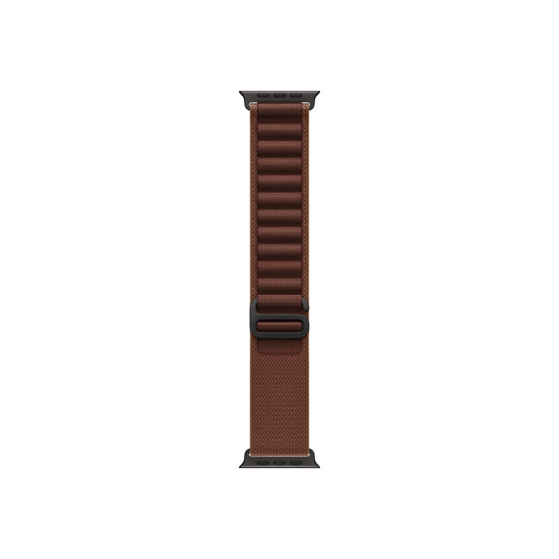 Apple Alpine Loop smartwatch band 49 mm, Burgundy, Medium, black titanium finish, MKF14ZM/A