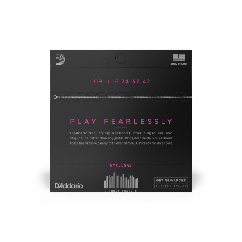 D'Addario NYXL0942 electric guitar strings, 09–42