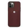 BMW BMHCP12MRSPPR Curve Perforate leather hardcase for Apple iPhone 12 / 12 Pro, red