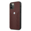BMW BMHCP12LRSPPR Curve Perforate leather hardcase for Apple iPhone 12 Pro Max, red