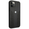 BMW BMHCP12LRSPPK Curve Perforate leather hardcase for Apple iPhone 12 Pro Max, black