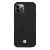 BMW BMHCP12LRSCSK Perforate Sides leather hardcase for Apple iPhone 12 Pro Max, black