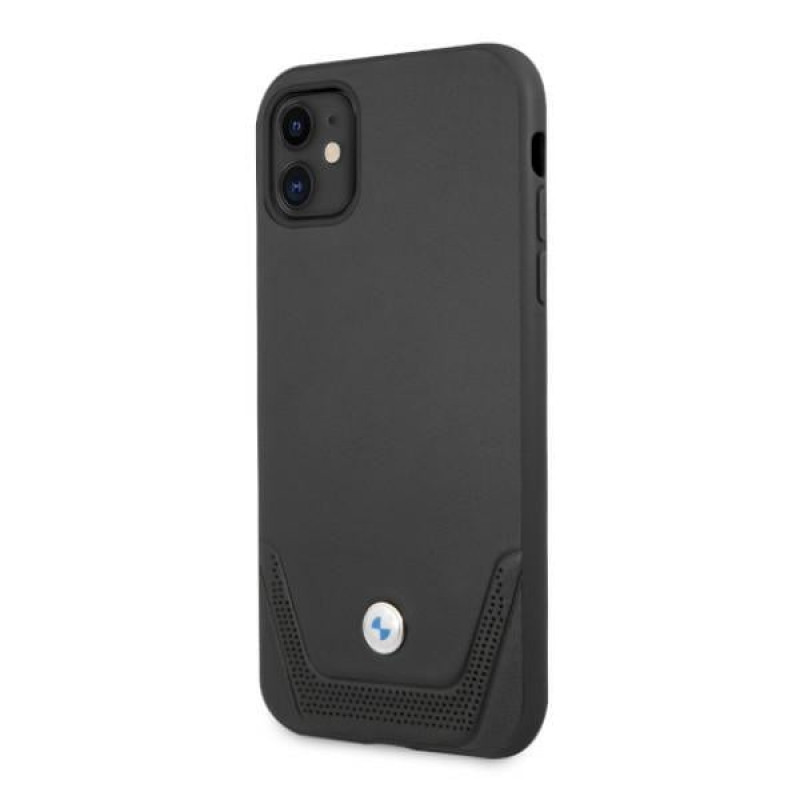 BMW BMHCN61RSWPK Leather Perforate hardcase for Apple iPhone 11, black