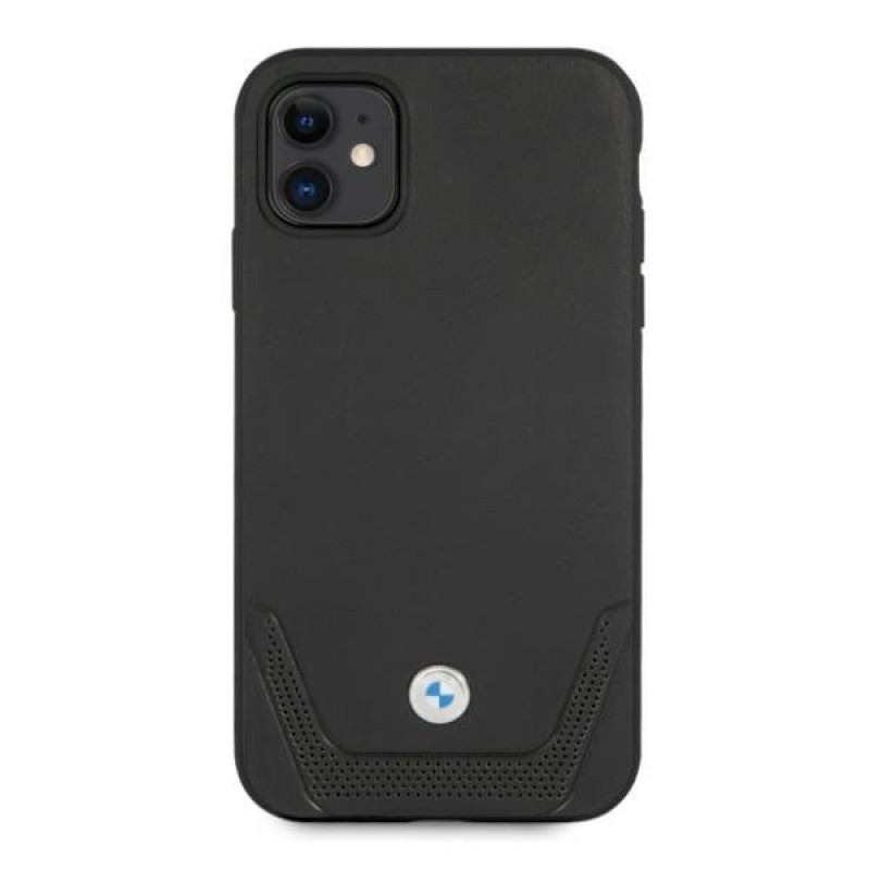 BMW BMHCN61RSWPK Leather Perforate hardcase for Apple iPhone 11, black