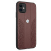 BMW BMHCN61RSPPR Leather Curve Perforate hardcase for Apple iPhone 11, red