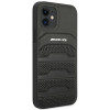 Mercedes-AMG AMHCP12SGSEBK Leather Debossed Lines hardcase for Apple iPhone 12 mini, black