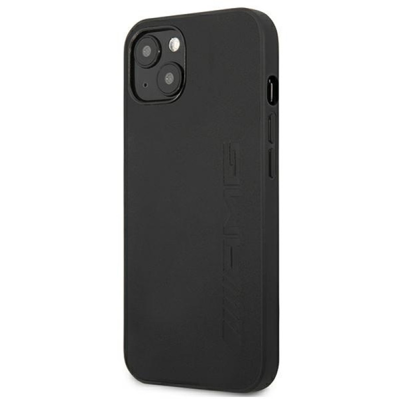 Mercedes-AMG AMHCP13MDOLBK Leather Hot Stamped hardcase for Apple iPhone 13, black