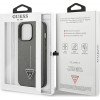 Guess GUHCP13LPSATLG hardcase for Apple iPhone 13 Pro, Saffiano Triangle Logo, silver