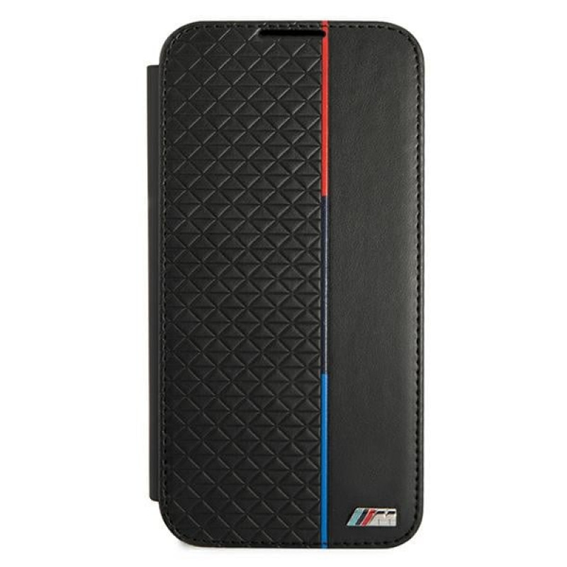 BMW BMBKS22MTRTBK bookcase for Samsung Galaxy S22+, M Collection Triangles, black