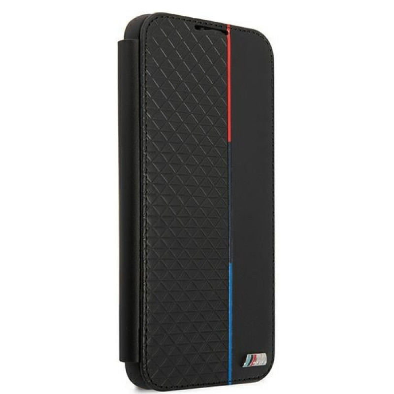 BMW BMBKS22MTRTBK bookcase for Samsung Galaxy S22+, M Collection Triangles, black