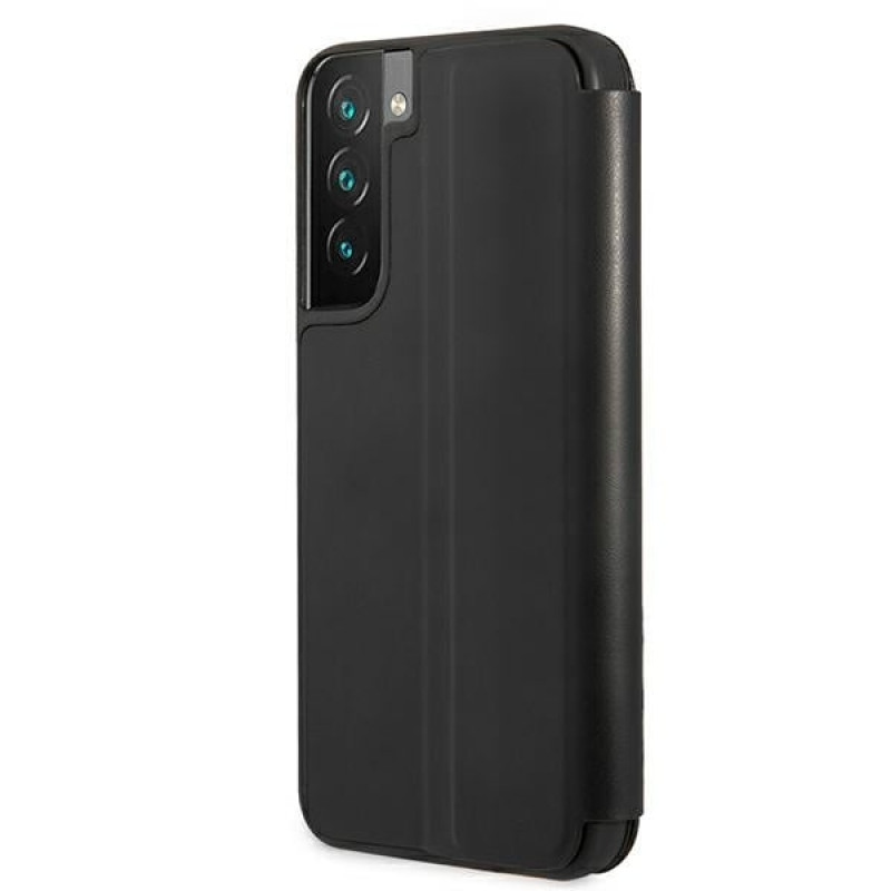 BMW BMBKS22MTRTBK bookcase for Samsung Galaxy S22+, M Collection Triangles, black