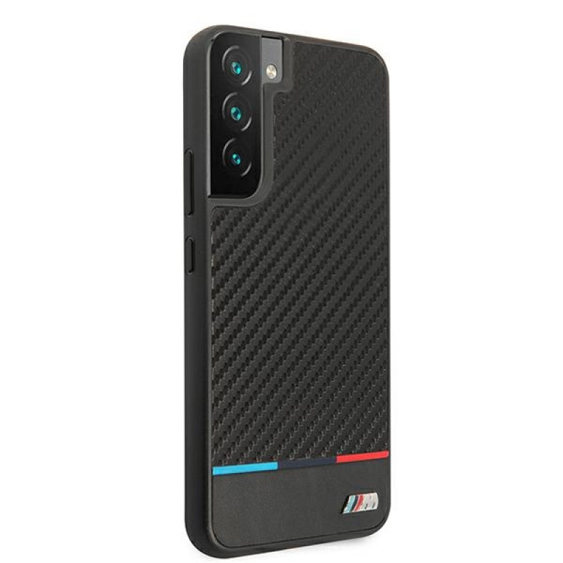 BMW BMHCS22MPUCARTCBK hardcase for Samsung Galaxy S22+, M Collection Triangles, black