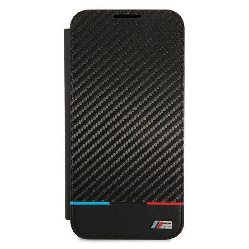 BMW BMBKS22MPUCARTCBK bookcase for Samsung Galaxy S22+, M Collection Triangles, black