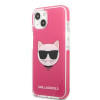 Karl Lagerfeld KLHCP13STPECPI hardcase for Apple iPhone 13 mini 5.4″, Choupette Head, fuchsia