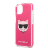 Karl Lagerfeld KLHCP13STPECPI hardcase for Apple iPhone 13 mini 5.4″, Choupette Head, fuchsia
