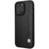 BMW BMHCP14X22RBDK Leather Blue Dots hardcase for iPhone 14 Pro Max 6.7", black
