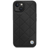 BMW BMHCP14S22RQDK Leather Quilted hardcase for iPhone 14 6.1", black