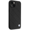 BMW BMHCP14S22RQDK Leather Quilted hardcase for iPhone 14 6.1", black