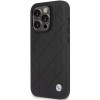 BMW BMHCP14L22RQDK Leather Quilted hardcase for iPhone 14 Pro 6.1", black