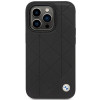 BMW BMHCP14L22RQDK Leather Quilted hardcase for iPhone 14 Pro 6.1", black