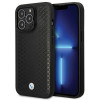BMW BMHCP14L22RFGK Leather Diamond Pattern hardcase for iPhone 14 Pro 6.1", black