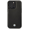 BMW BMHCP14L22RFGK Leather Diamond Pattern hardcase for iPhone 14 Pro 6.1", black
