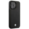 BMW BMHCP14L22RFGK Leather Diamond Pattern hardcase for iPhone 14 Pro 6.1", black