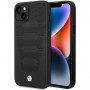 BMW BMHCP14S22RPSK case for iPhone 14, black, Leather Seats Pattern