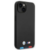 BMW BMHCP14M22PTDK case for iPhone 14 Plus, black, Leather Stamp Tricolor