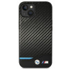 BMW BMHCP14M22NBCK case for iPhone 14 Plus, black, Leather Carbon